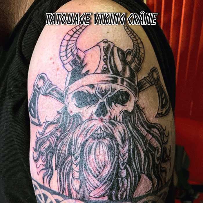 Tatouage viking crâne