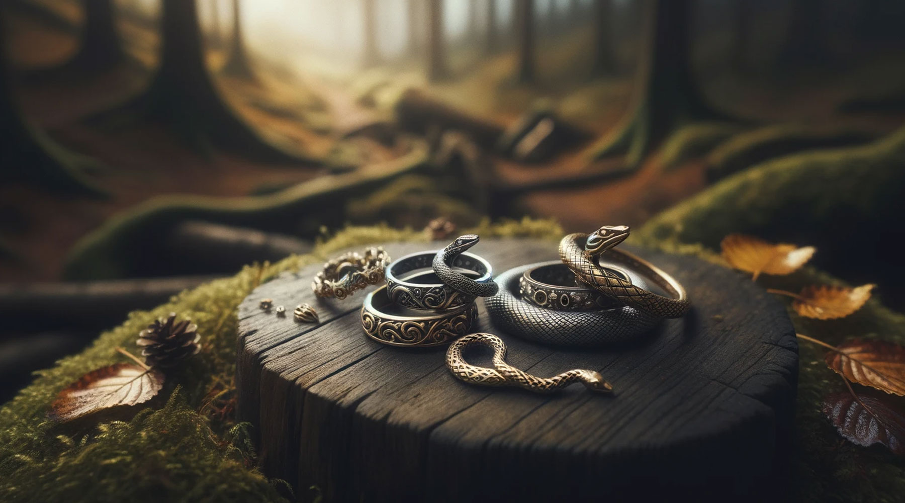 Bague serpent homme discount or