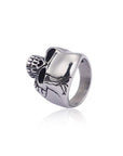 Bague Crâne Brisé en Acier
