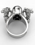 Bague Crâne De Biker – Acier