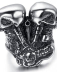 Bague Crâne De Biker
