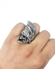 Bague Crâne De Guerrier en Acier Inoxydable