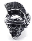 Bague Crâne De Guerrier en Acier Inoxydable