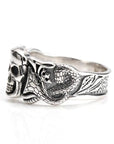 Bague Crâne Et Jörmungandr en Argent