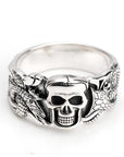 Bague Crâne Et Jörmungandr en Argent