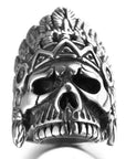 Bague Crâne Indien En Acier