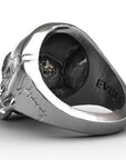 Bague Crâne de Berserker en Acier