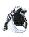Bague Crâne de Motard en Acier