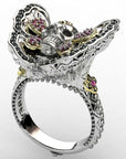 Bague Papillon Et Crâne De Freyja