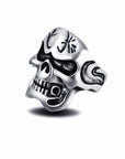 Bague Skull Gravé en Acier