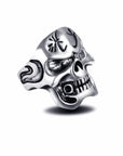 Bague Skull Gravé en Acier