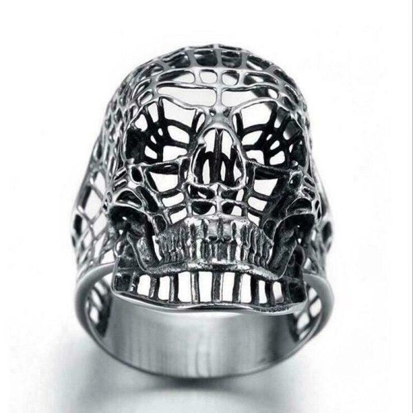Bague Skull Odin en Acier