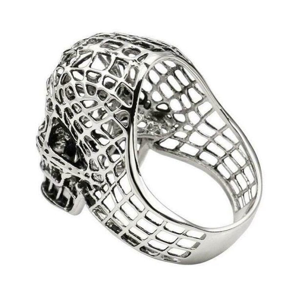 Bague Skull Odin en Acier
