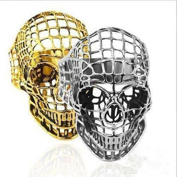 Bague Skull Odin en Acier