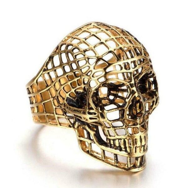 Bague Skull Odin en Acier