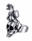 Bague Skull des Valkyries en Acier