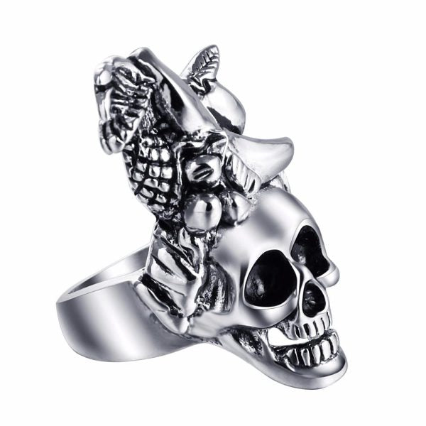 Bague Skull des Valkyries en Acier