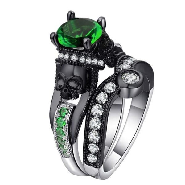 Bague Tête de Mort Éclipse Noire