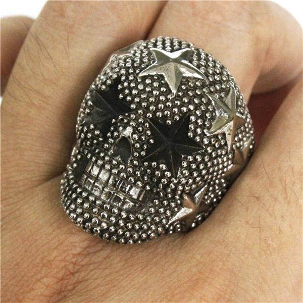 Bague Tête de Mort Étoilée