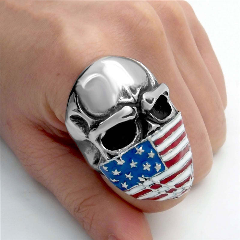 Bague Tête de Mort Faucheuse Écarlate