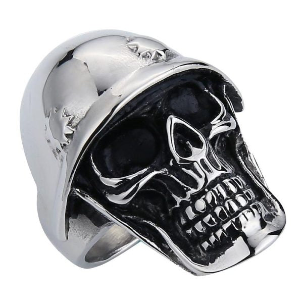 Bague Tête de Mort Helheim en Acier