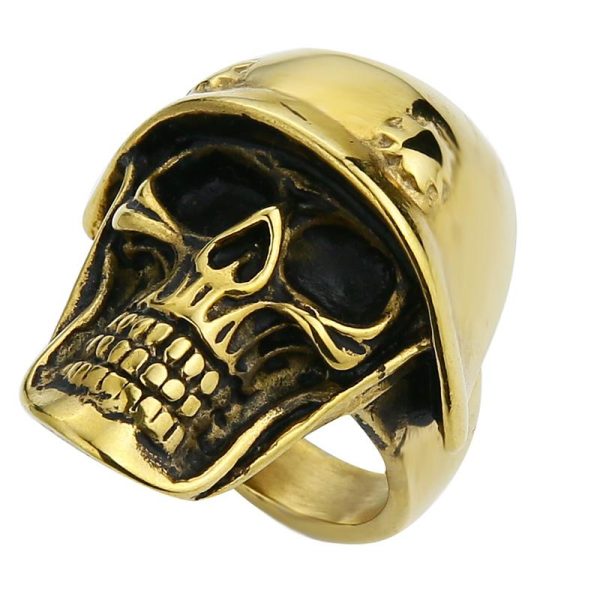 Bague Tête de Mort Helheim en Acier