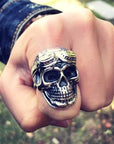 Bague Tête de Mort Héritage d’Acier