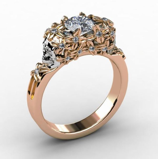 Bague Tête de Mort Ombre et Lumière