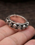 Bague Tête de Mort Runes Perdues