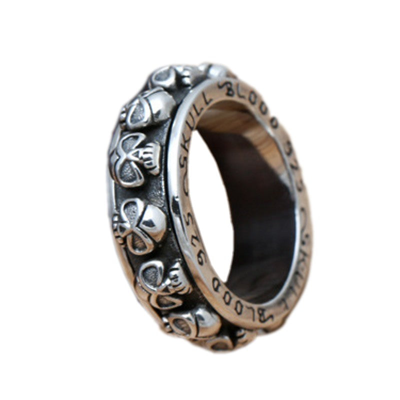 Bague Tête de Mort Runes Perdues