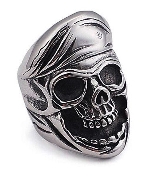 Bague Tête de Mort Tempête de Feu