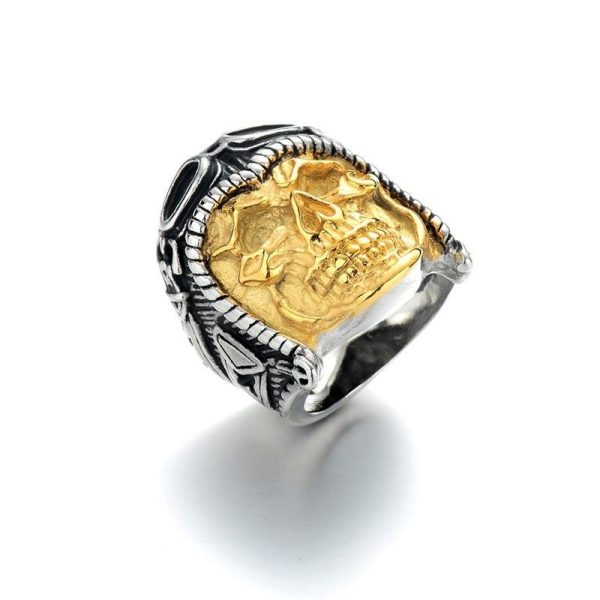 Bague Tête de Mort Valkyrie (Acier)