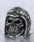 Bague Tête de Mort Valkyrie (Acier)