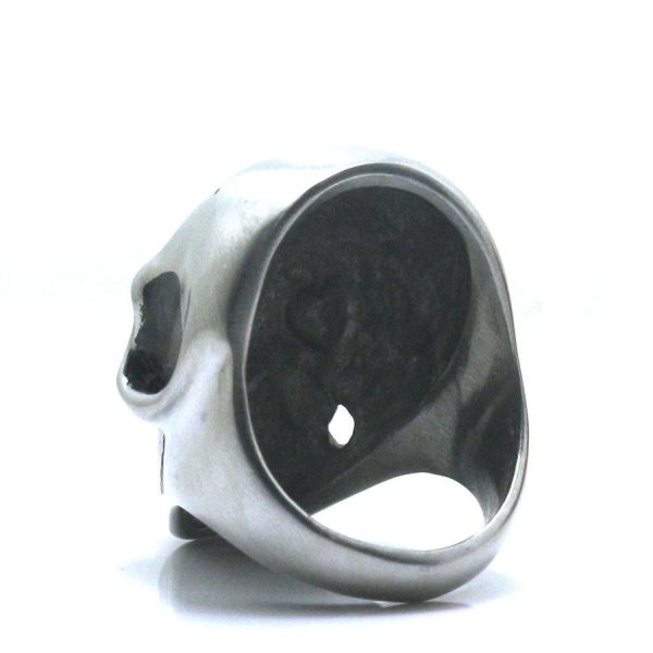 Bague Tête de Mort en Acier