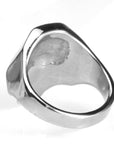 Bague Tête de mort Géométrique en Acier