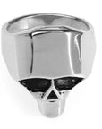 Bague Tête de mort Géométrique en Acier