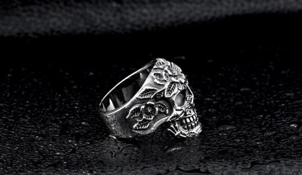 Bague Valkyrie Floral en Acier