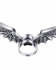 Bague Valkyrie avec Tête de Mort en Acier