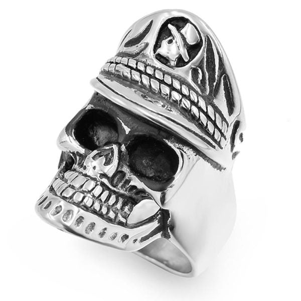 Bague Viking Skull de Valhalla en Acier