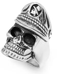 Bague Viking Skull de Valhalla en Acier