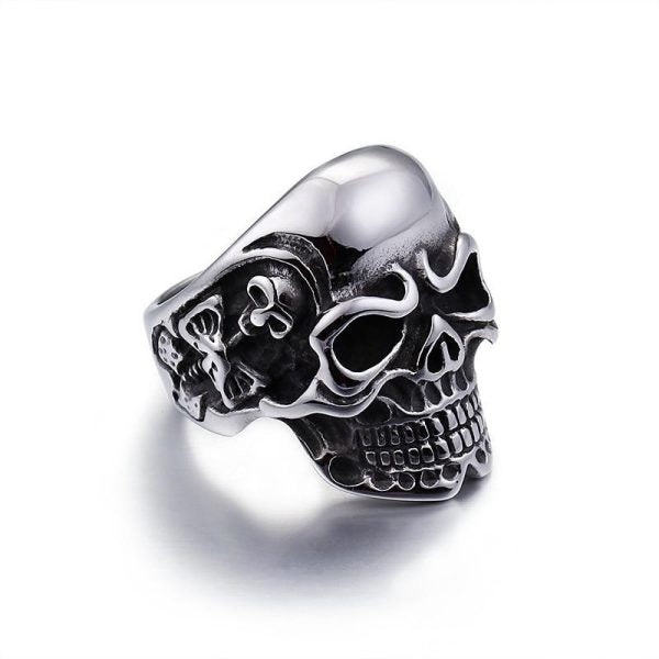 Bague Viking Skull en Acier