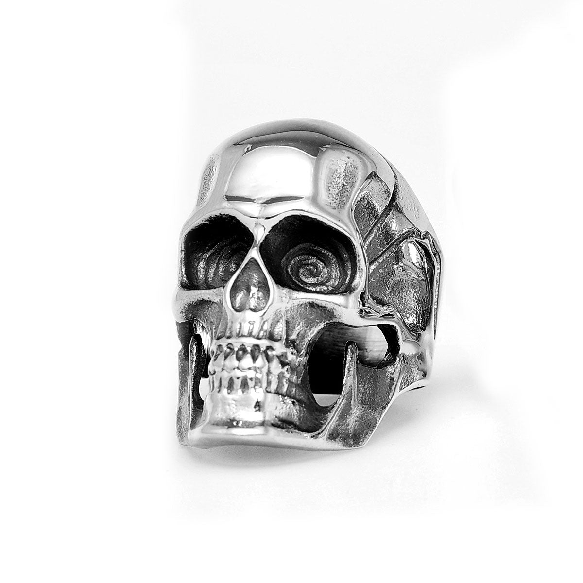 Bague Viking Valkyrie en Acier Tête de Mort