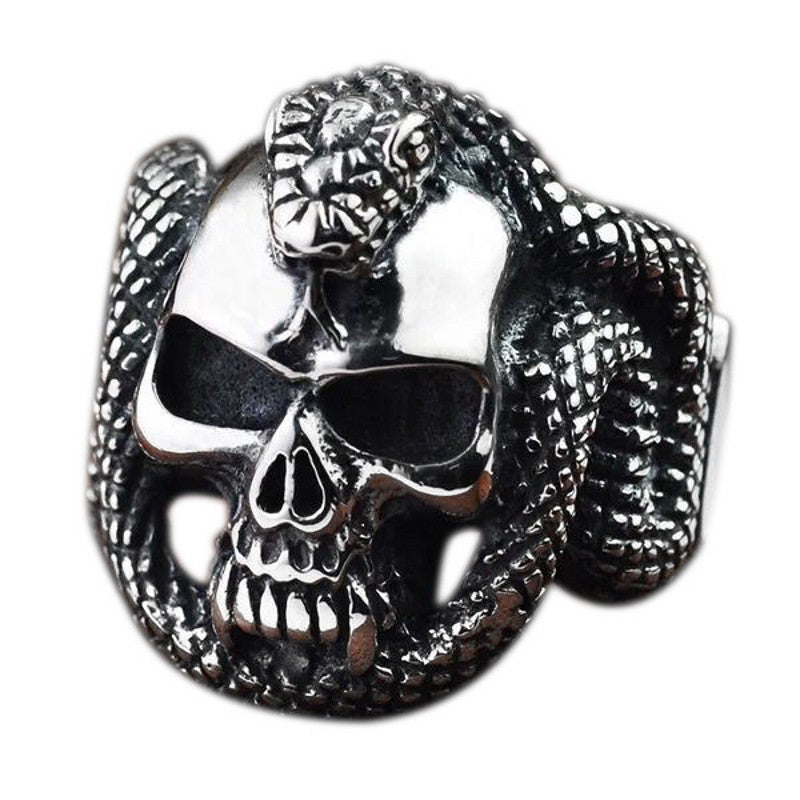 Bague Viking de Serpent Maudit en Argent