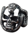 Bague Viking de Serpent Maudit en Argent