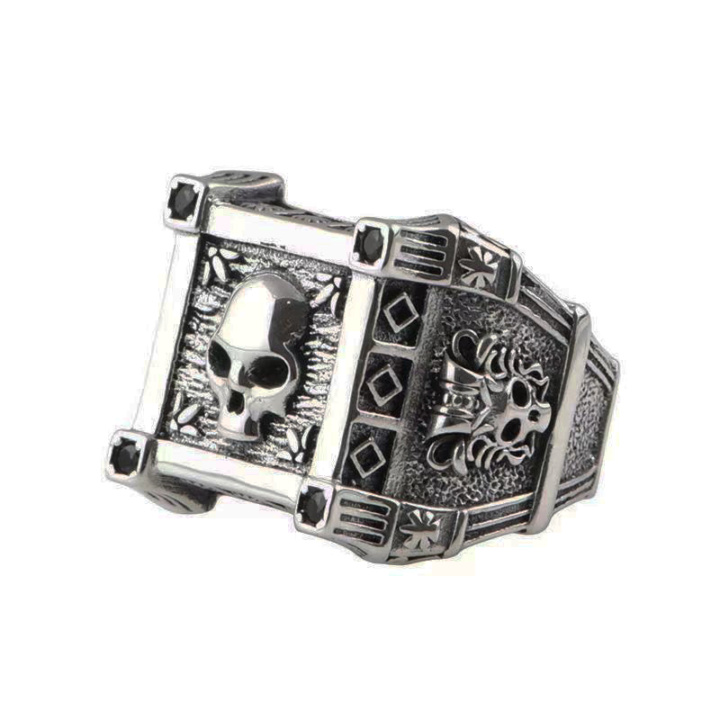 Chevalière Valhalla Tête de Mort en Argent