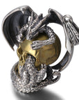 Collier Tête de mort Et Dragon Mythique