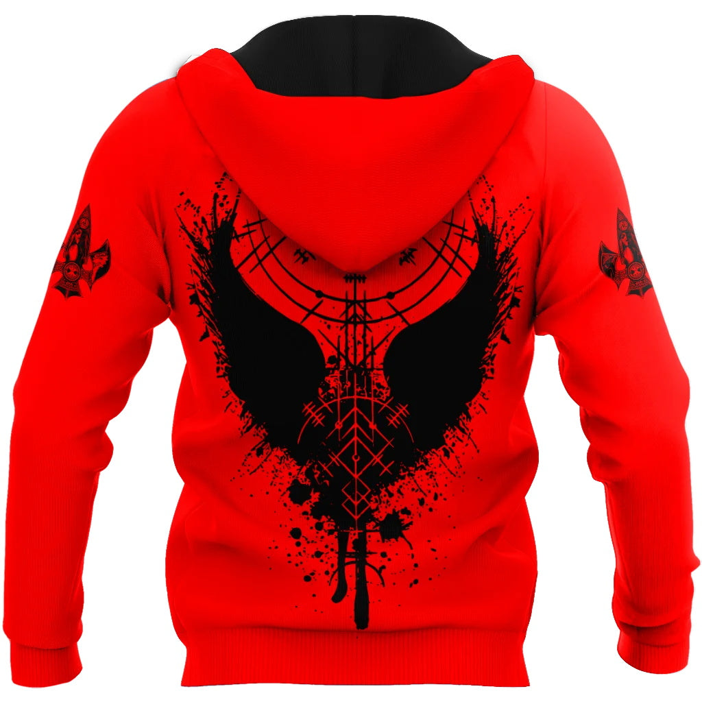 Sweat-shirt tête de mort et runes guerrières