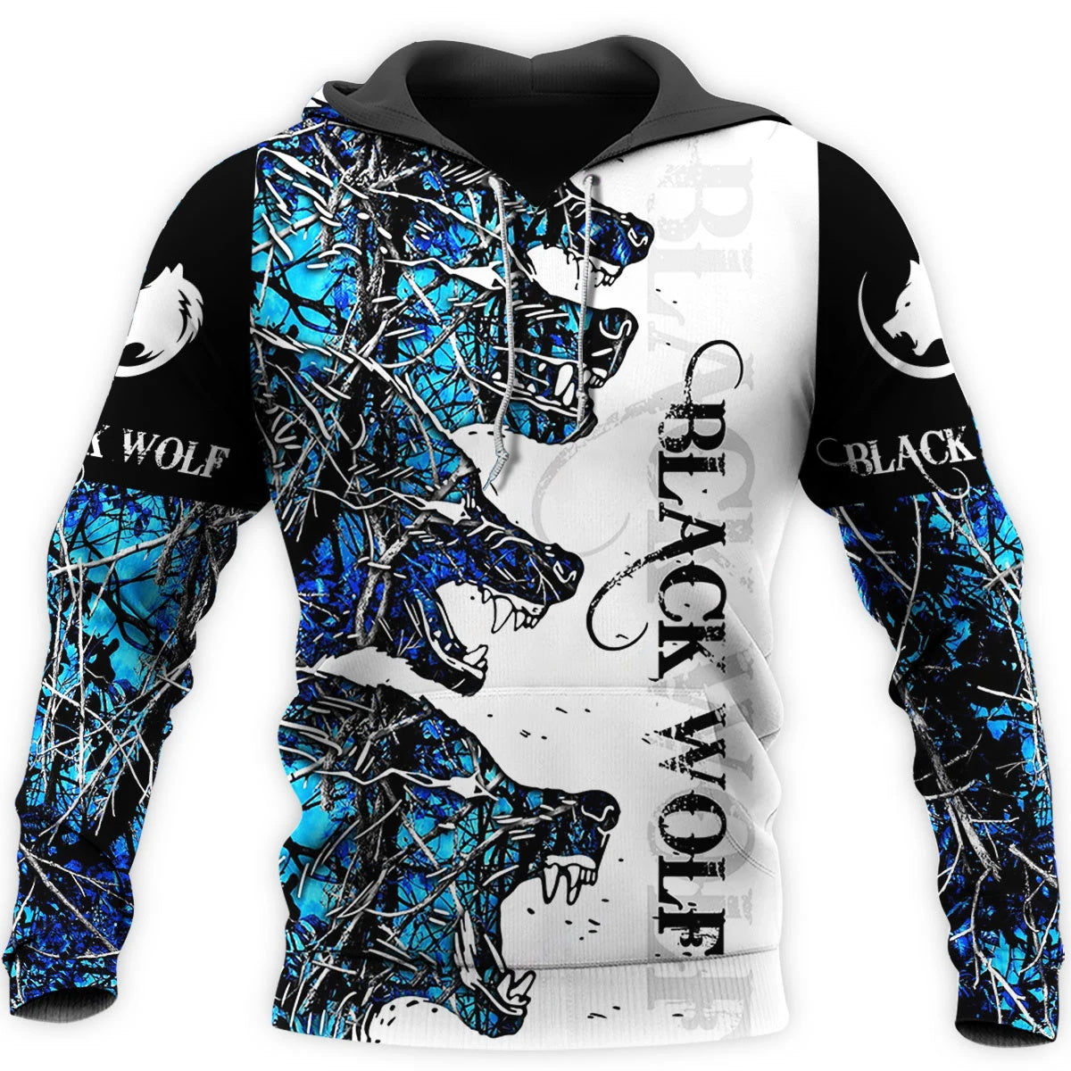 Sweat-shirt Viking Loup Bleu Glacier