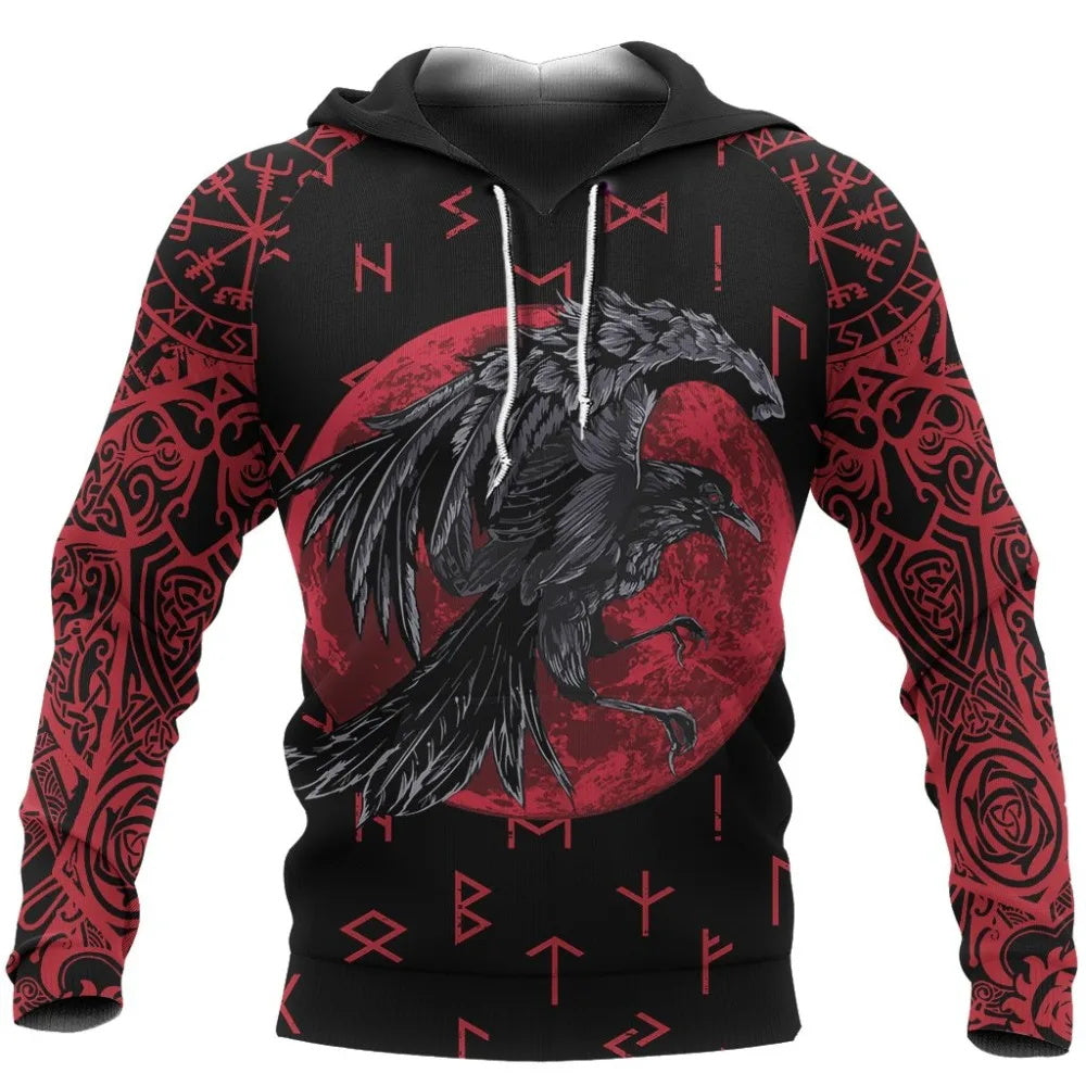Sweat-shirt viking du corbeau de Mjölnir