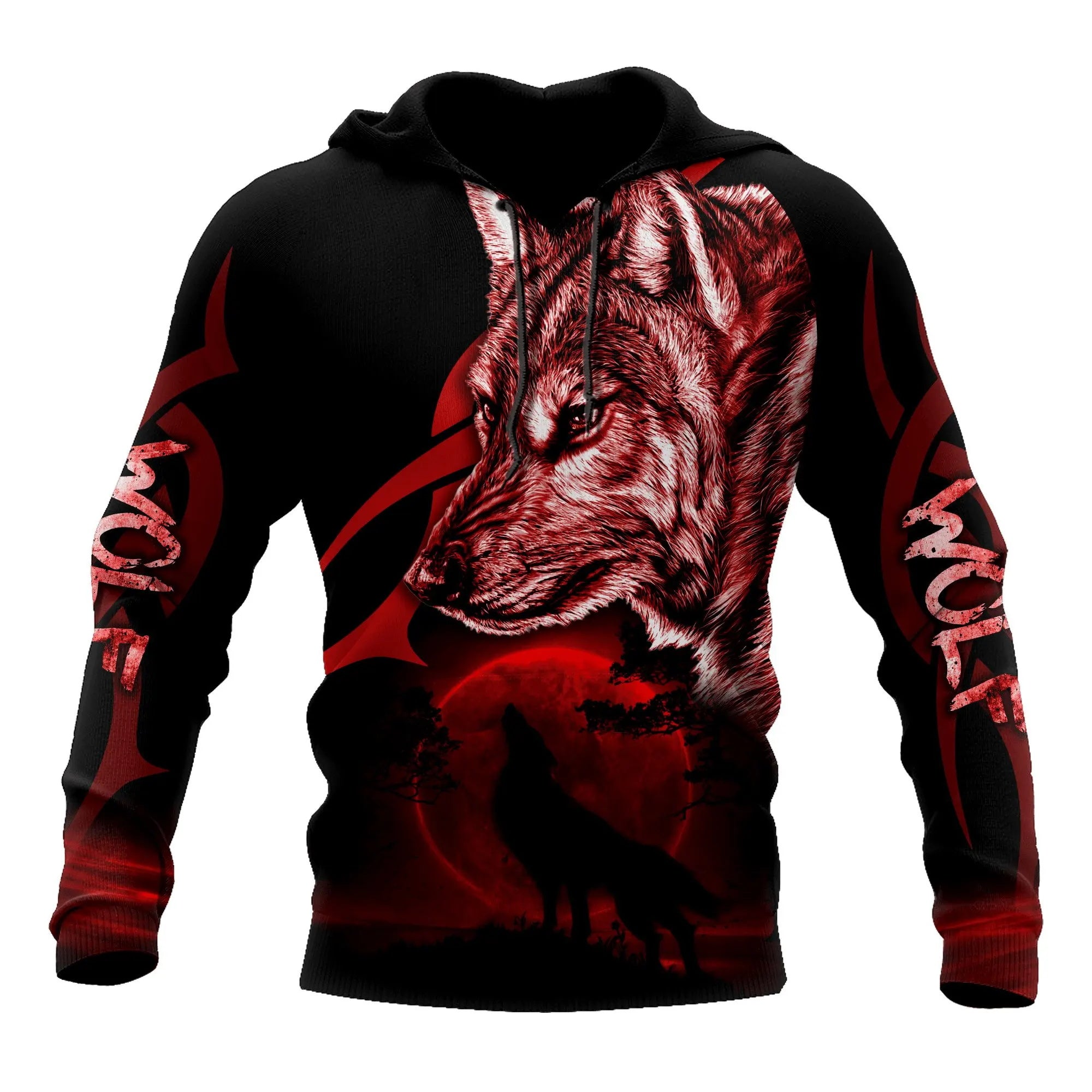 Sweat-shirt Viking Loup Rougeoyant